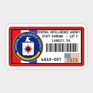 2025 CIA Headquarters Vehicle Parking Permit Sticker